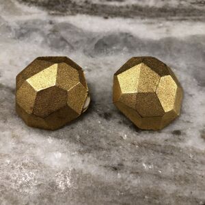 Vintage Park Lane Dome Clip on Earrings Oversize Modernist Geodesic
